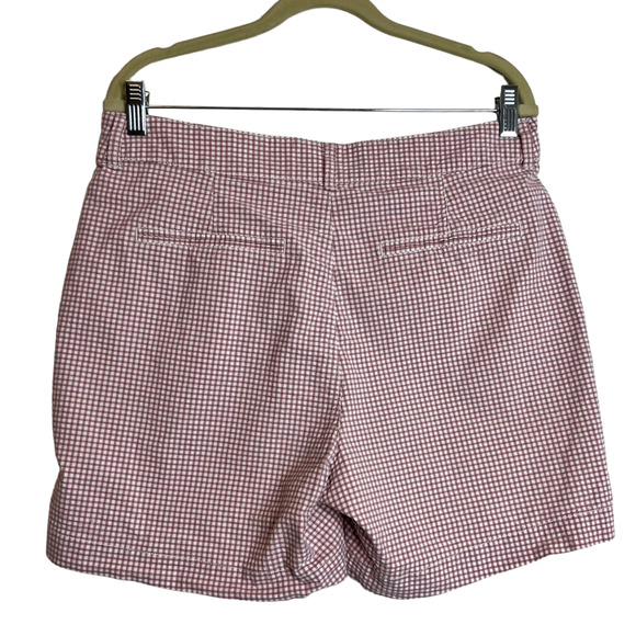 Old Navy Womens Everyday Shorts Size 10 Pink Checked Seersucker High Rise - Picture 3 of 5